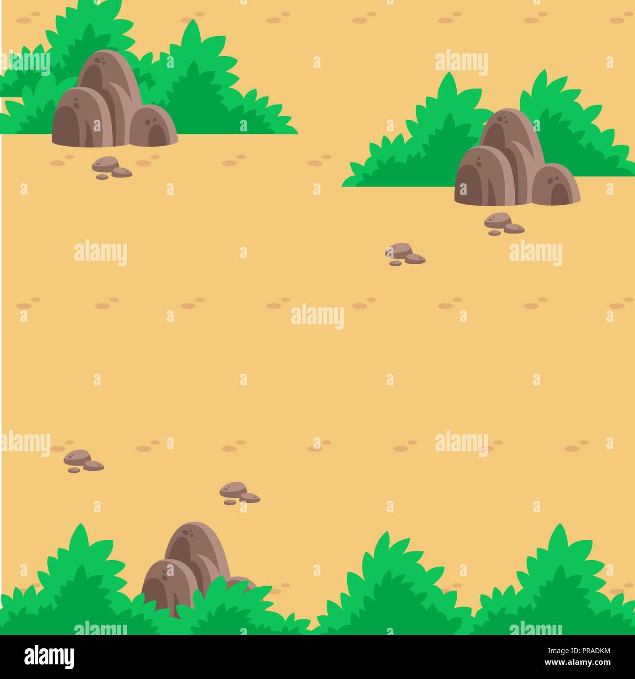 wasteland illustration. Nice for infographic background Stock Vector