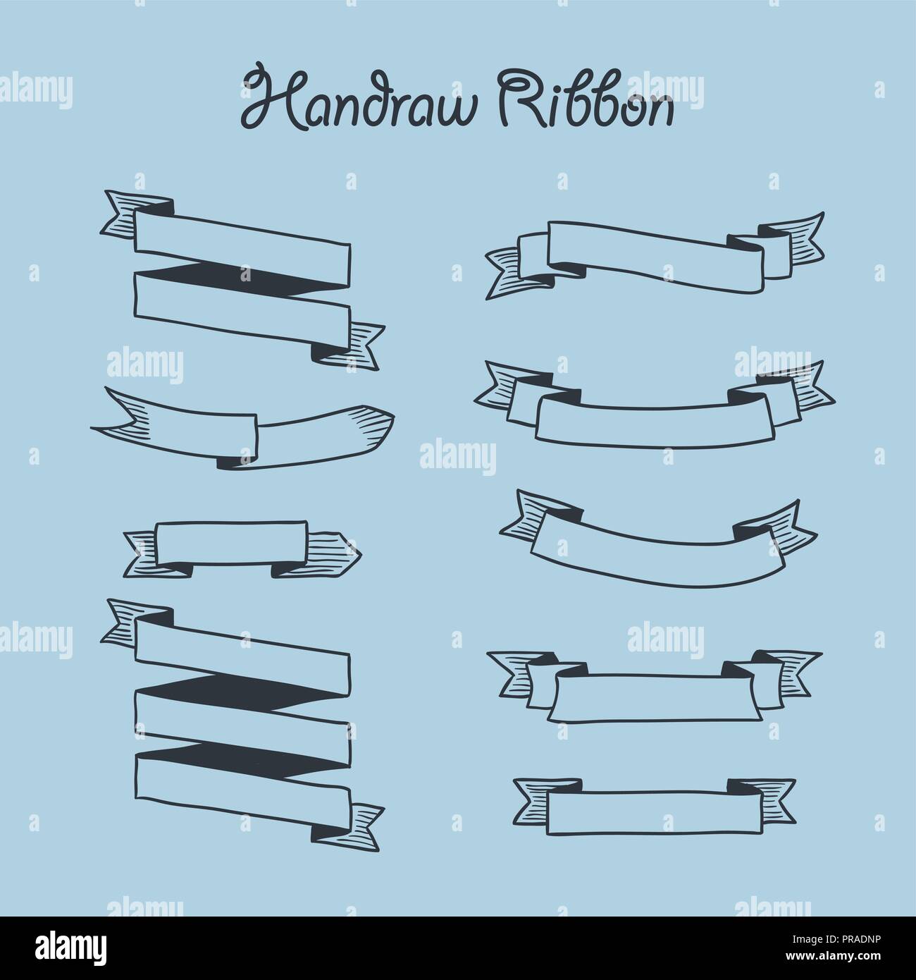 Handrawn Ribbon set Stock Vector Image & Art - Alamy