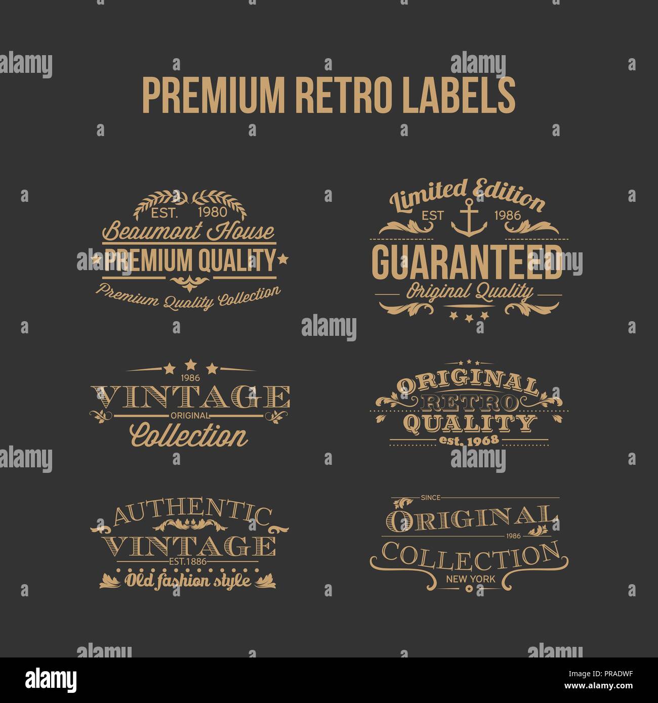 Premium Retro Labels Stock Vector Image & Art Alamy