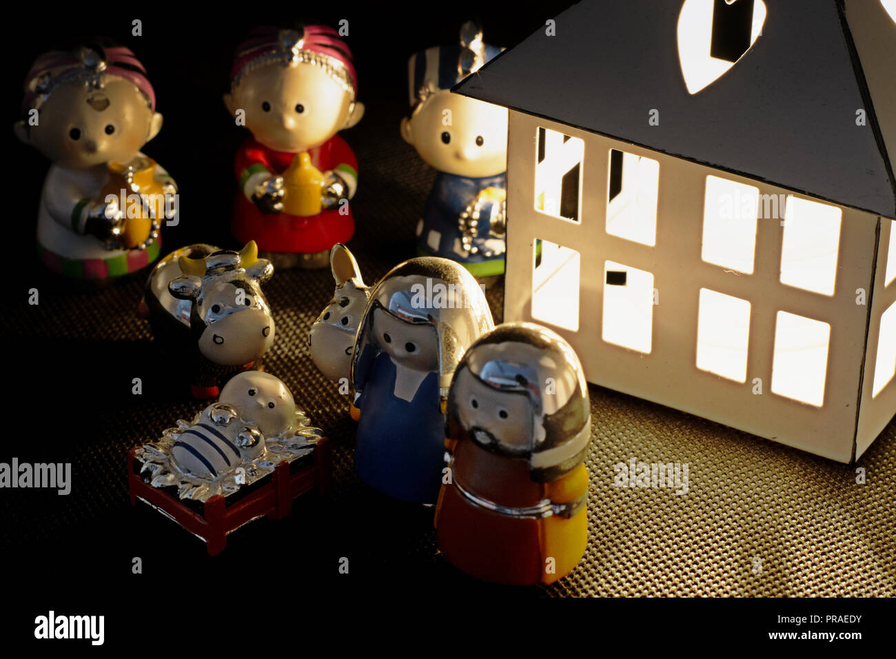 A small representation of the Nativity Stock Photo - Alamy