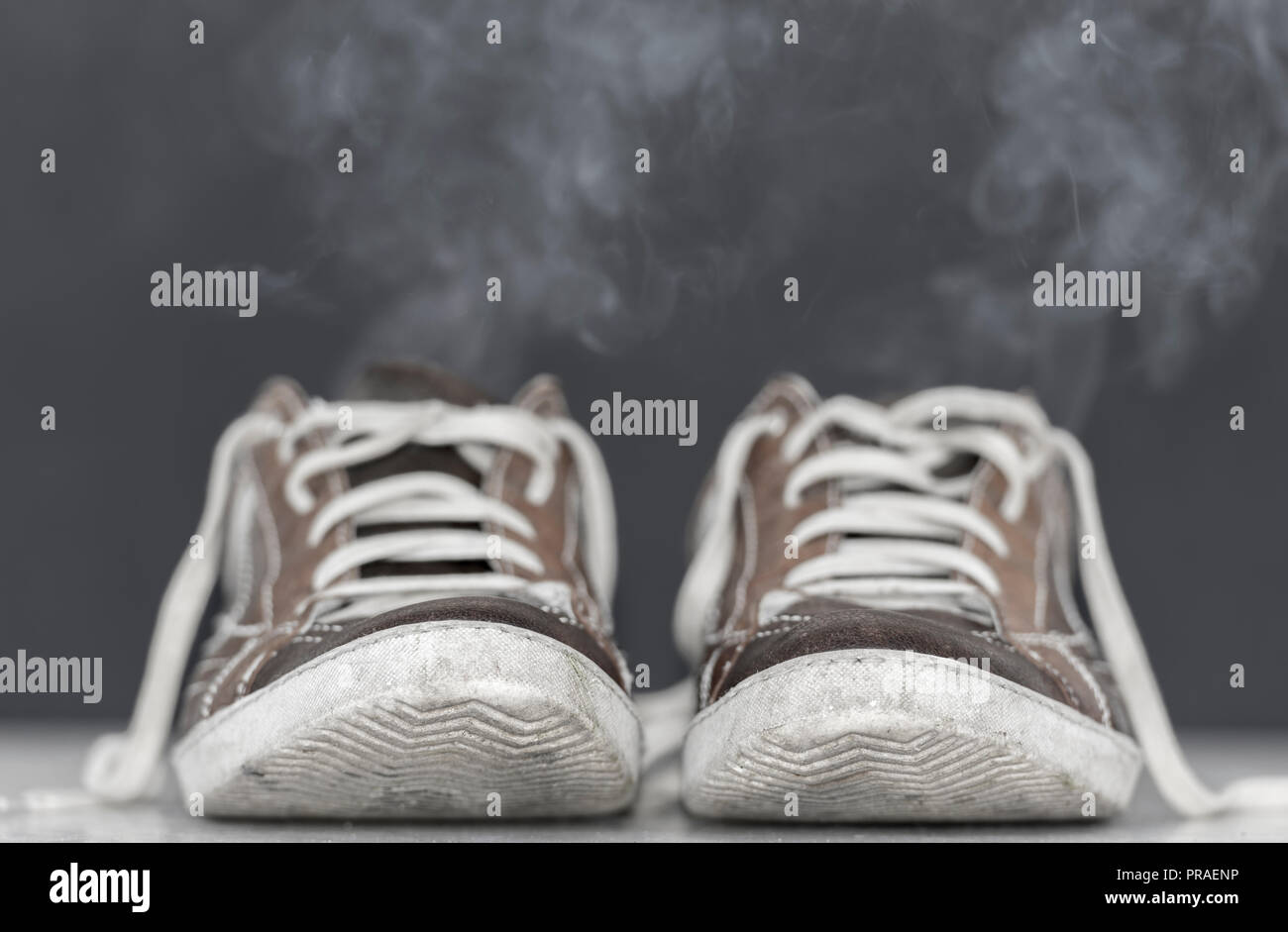 Shoes with Smoke Stock Photo Alamy