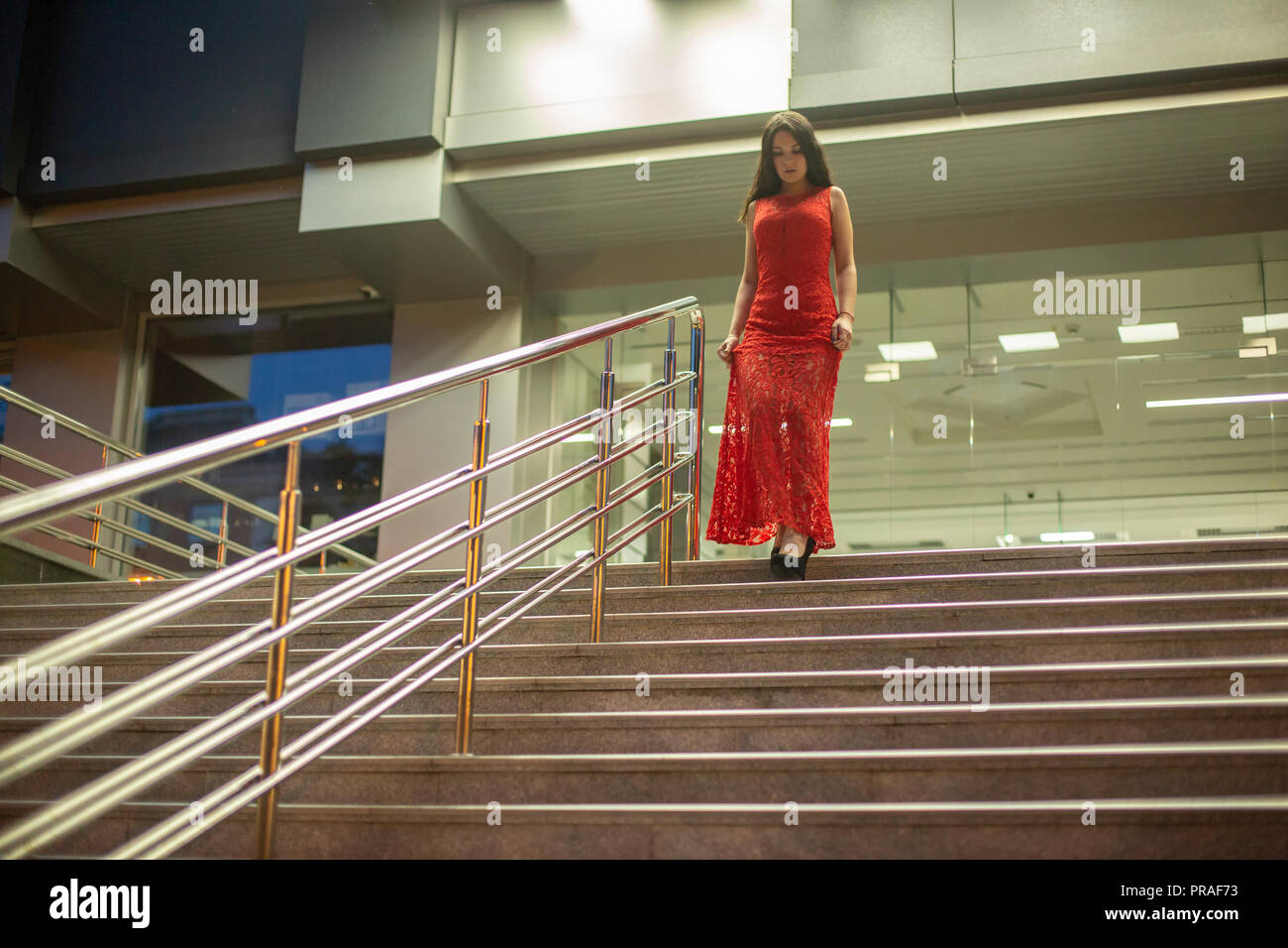 Girl Walking Up Stairs High Resolution Stock Photography and Images - Alamy