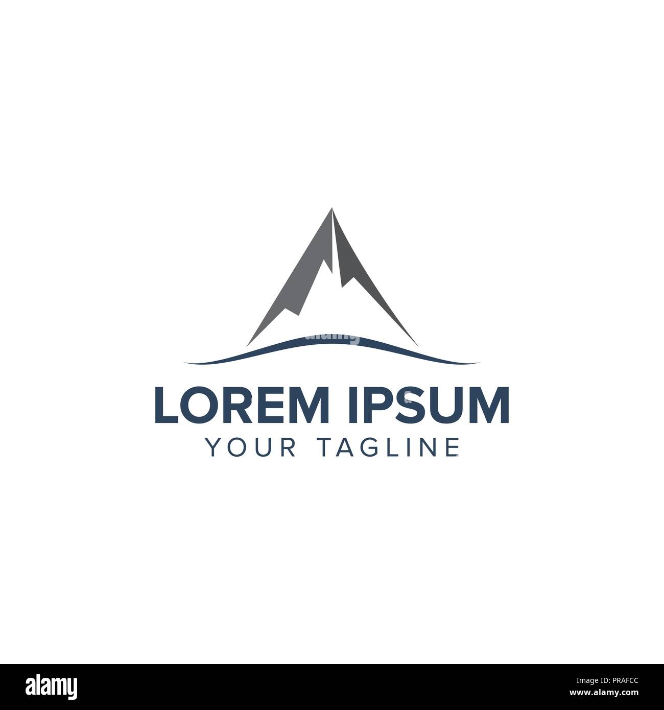Creative Mountain Logo Design concept design, simple and  professional feel. Very nice for brand identity . Stock Vector