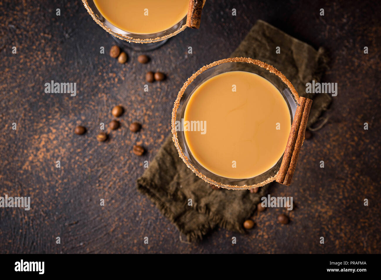 Chocolate martini cocktail or Irish cream liquor Stock Photo Alamy