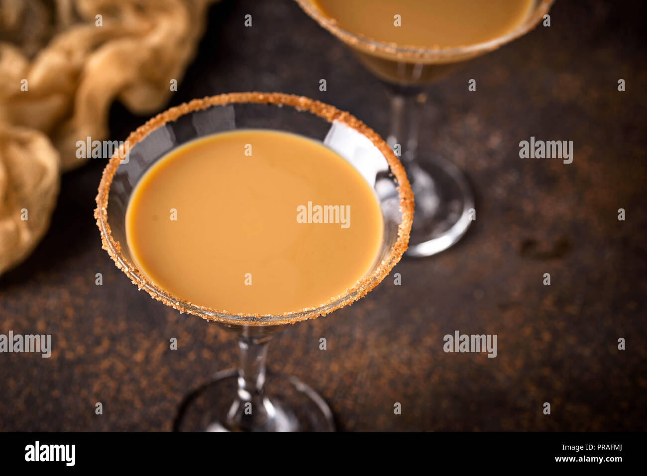 Chocolate martini cocktail or Irish cream liquor Stock Photo Alamy