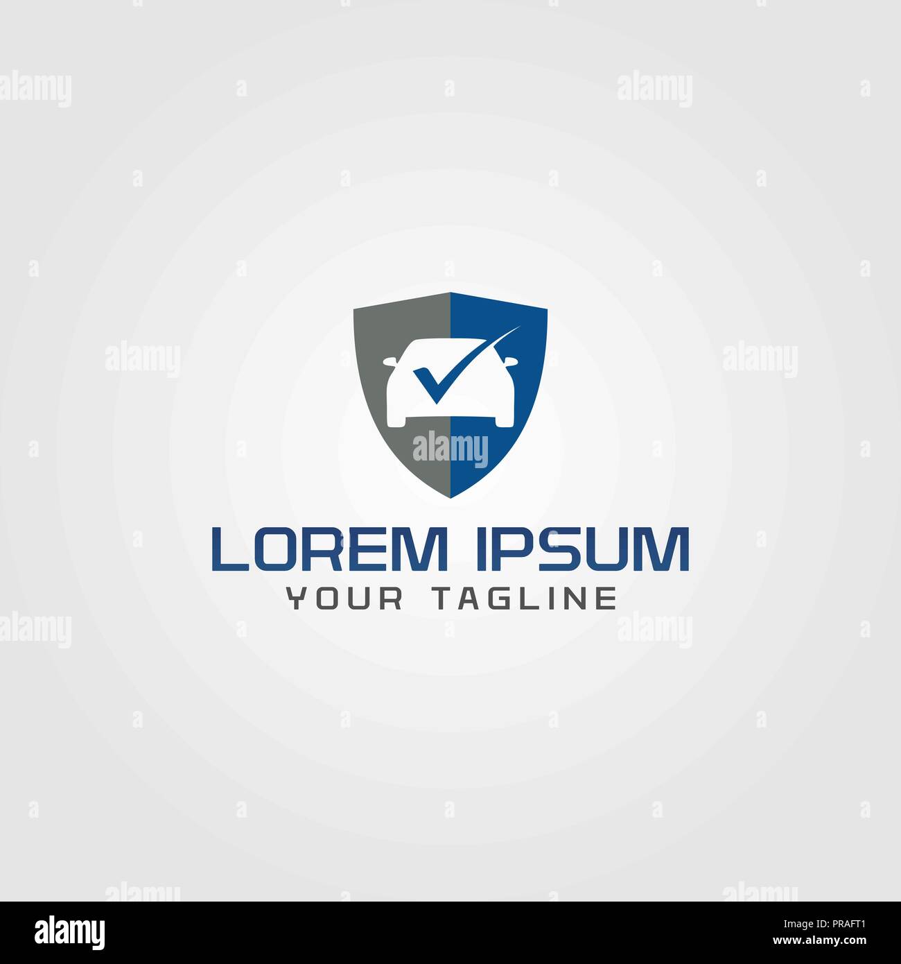 Creative auto service logo concept design with shield shapes, simple