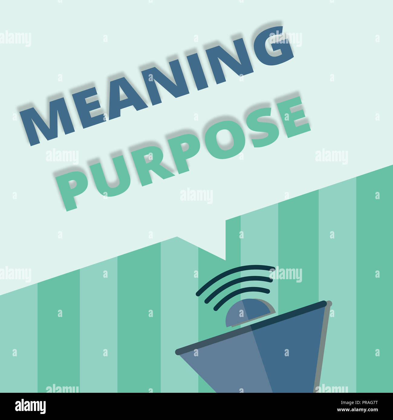 Word writing text Meaning Purpose. Business concept for The reason for which something is done or created and exists. Stock Photo