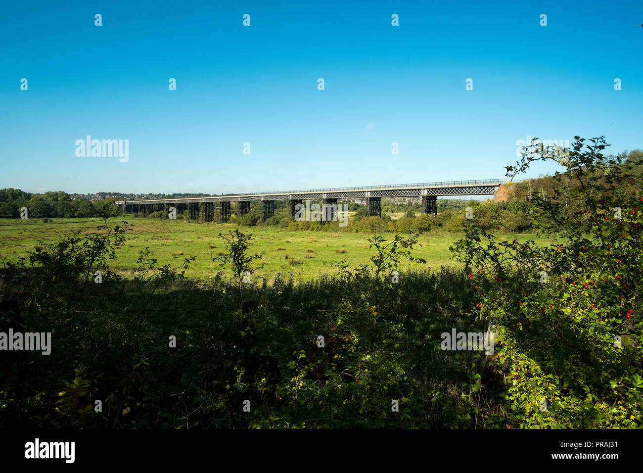 Bennerley viaduct, a wrought iron Victorian era railway bridge spanning