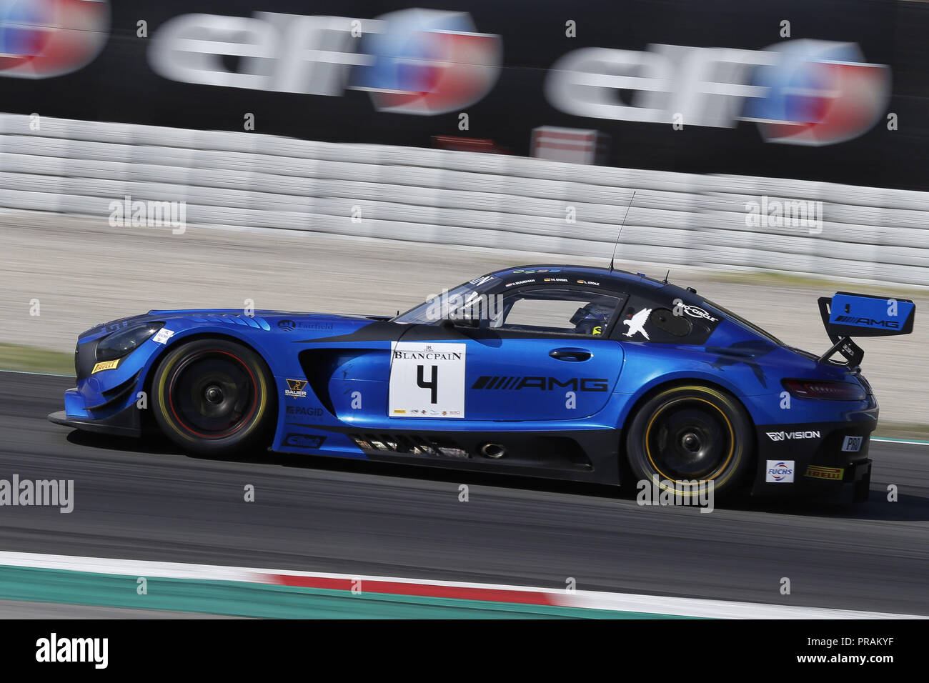 Barcelona, Spain. 30 September 2018. Blancpain GT Endurance Series; 04 ENGEL Maro, (deu), Black Mercedes-AMG GT3, seen during the race. Credit: Eric Alonso/SOPA Images/ZUMA Wire/Alamy Live News Stock Photo - Alamy