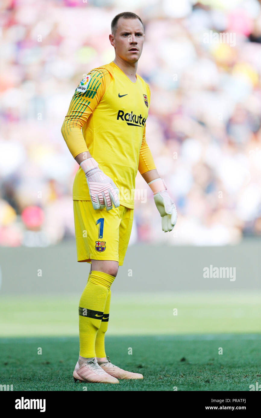 Barcelona, Spain. Credit: D. 29th Sep, 2018. Marc-Andre ter Stegen  (Barcelona) Football/Soccer : Spanish Primera Division "Liga Santander"  match between FC Barcelona 1-1 Athletic Bilbao at Camp Nou stadium in  Barcelona, Spain.