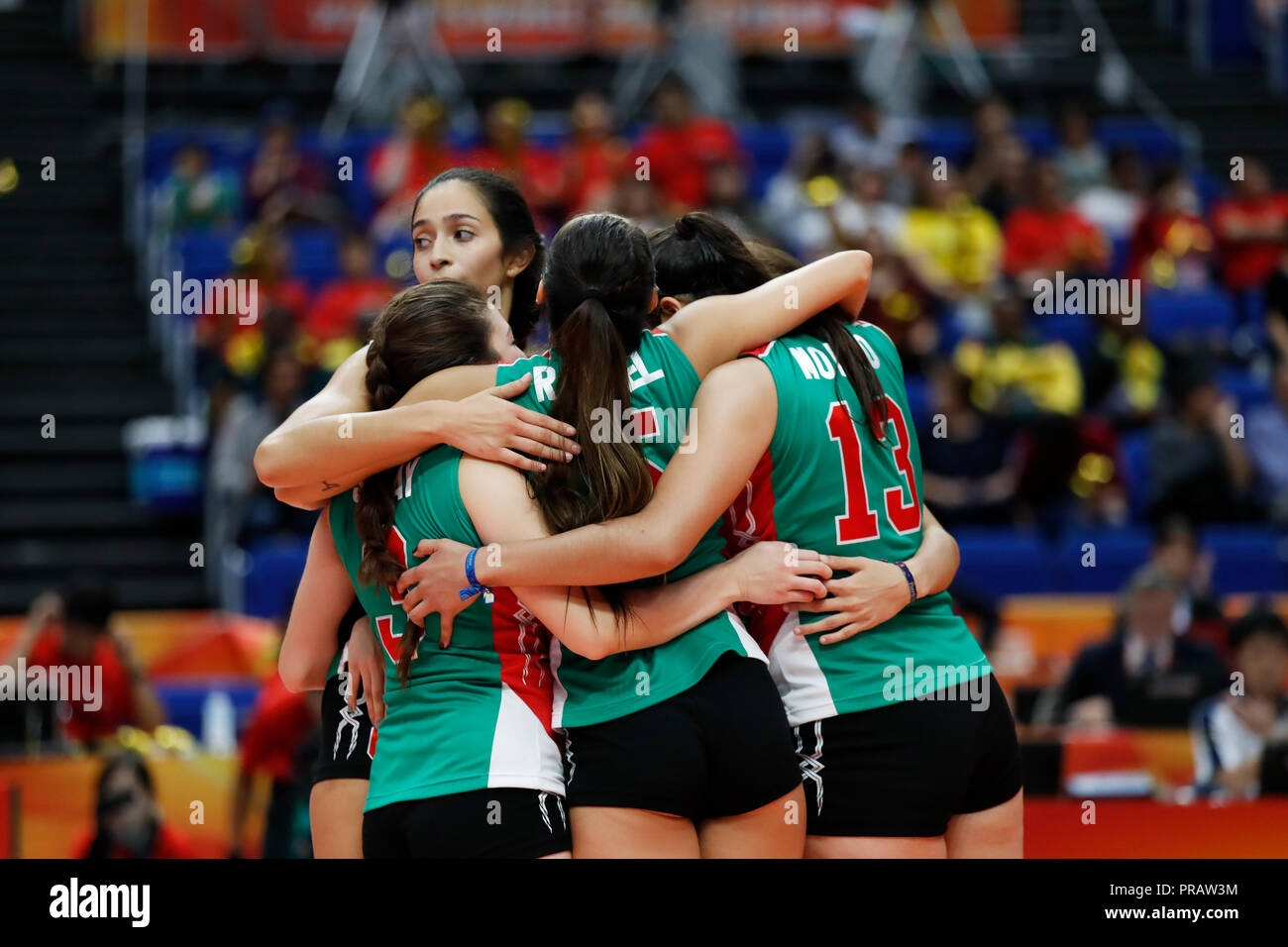 Kanagawa, Japan. 30th Sep, 2018. Mexico team group (MEX) Volleyball ...