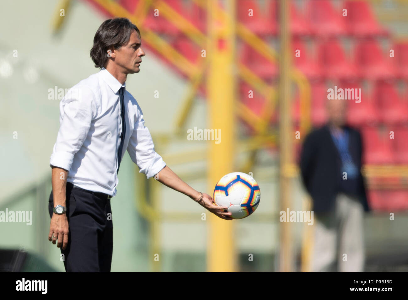 Bologna, Italy. 30th Sept, 2018. Filippo Inzaghi Coach (Bologna) during the Italian 'Serie A' match between Bologna 2-1 Udinese at Renato Dall Ara Stadium on September 27, 2018 in Bologna, Italy. Credit: Maurizio Borsari/AFLO/Alamy Live News Stock Photo