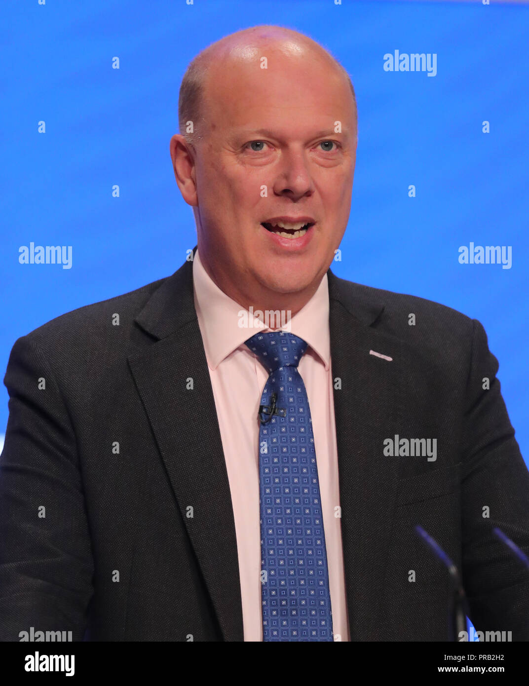 Chris Grayling Mp Secretary Of State For Transport 2018 Stock Photo