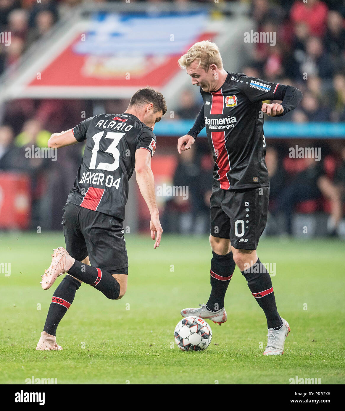 Julian BRANDT r. (LEV) with Lucas ALARIO (LEV), Action, Football 1 