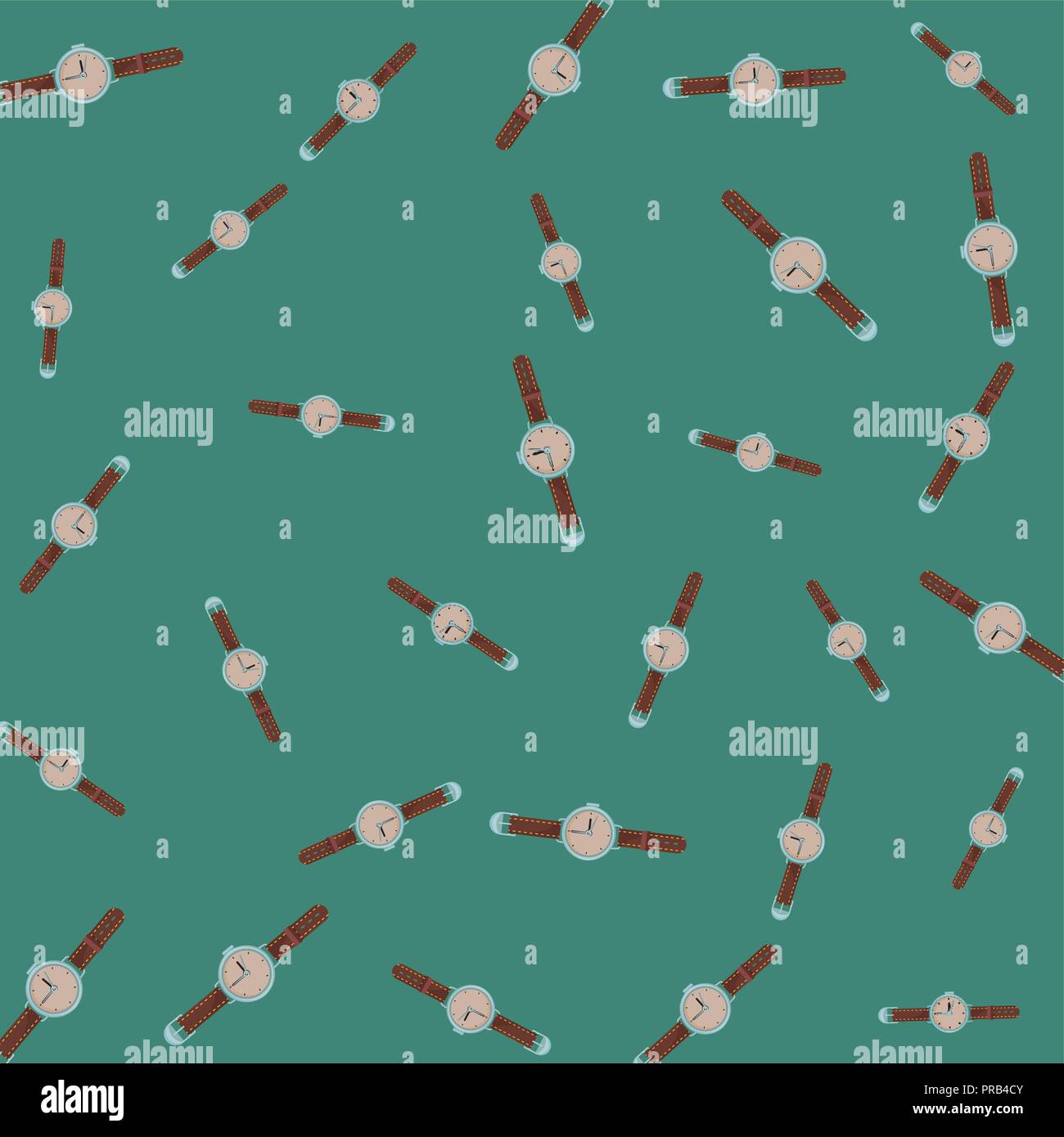 Wristwatch pattern background Stock Vector