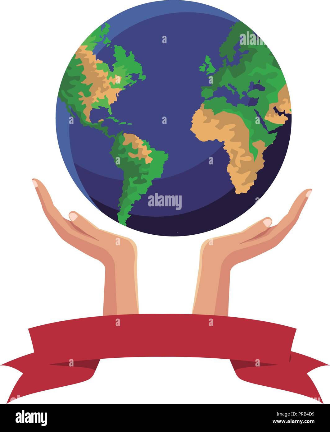 Hand holding world Stock Vector Image & Art - Alamy