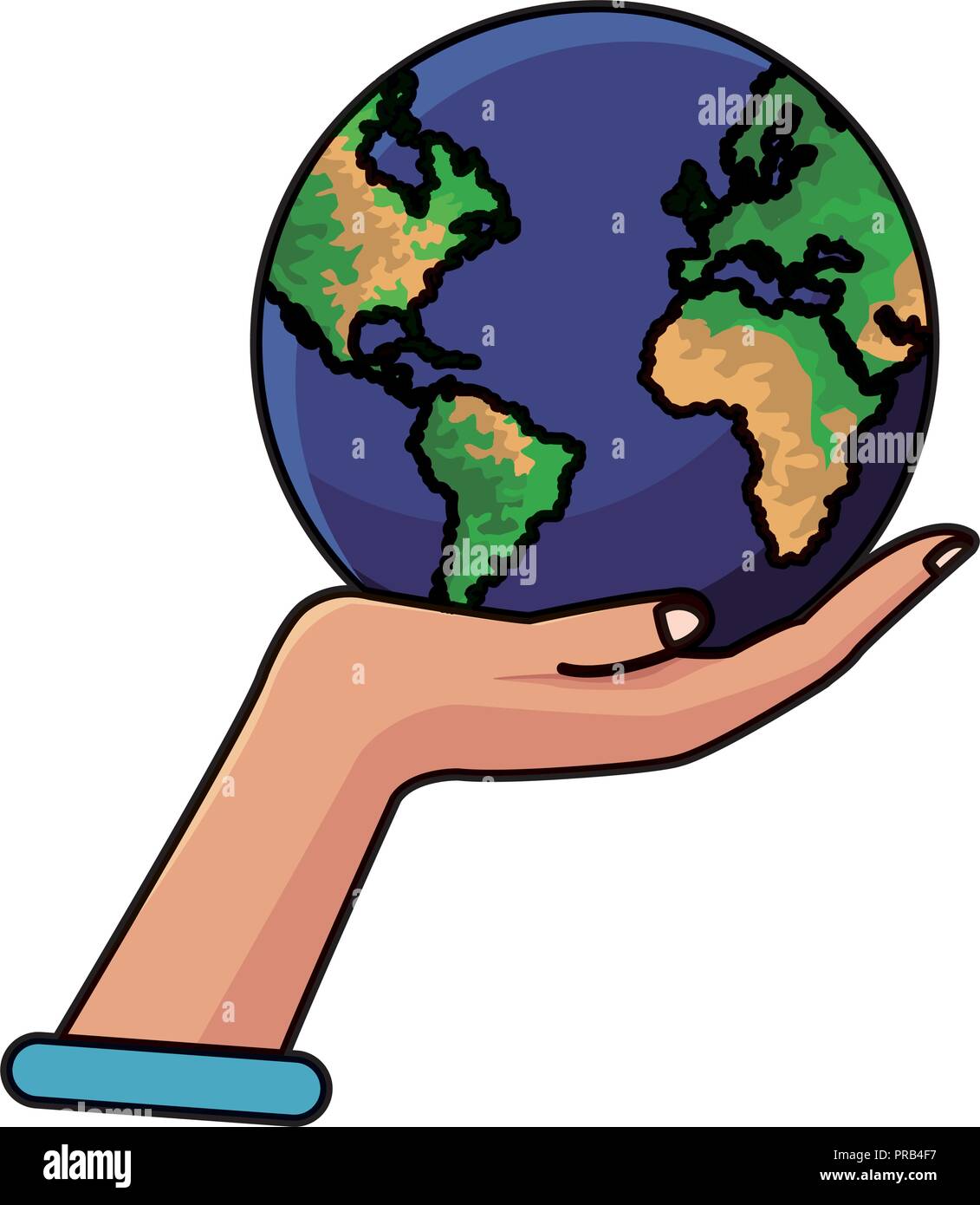 Hand holding earth world Stock Vector Image & Art - Alamy