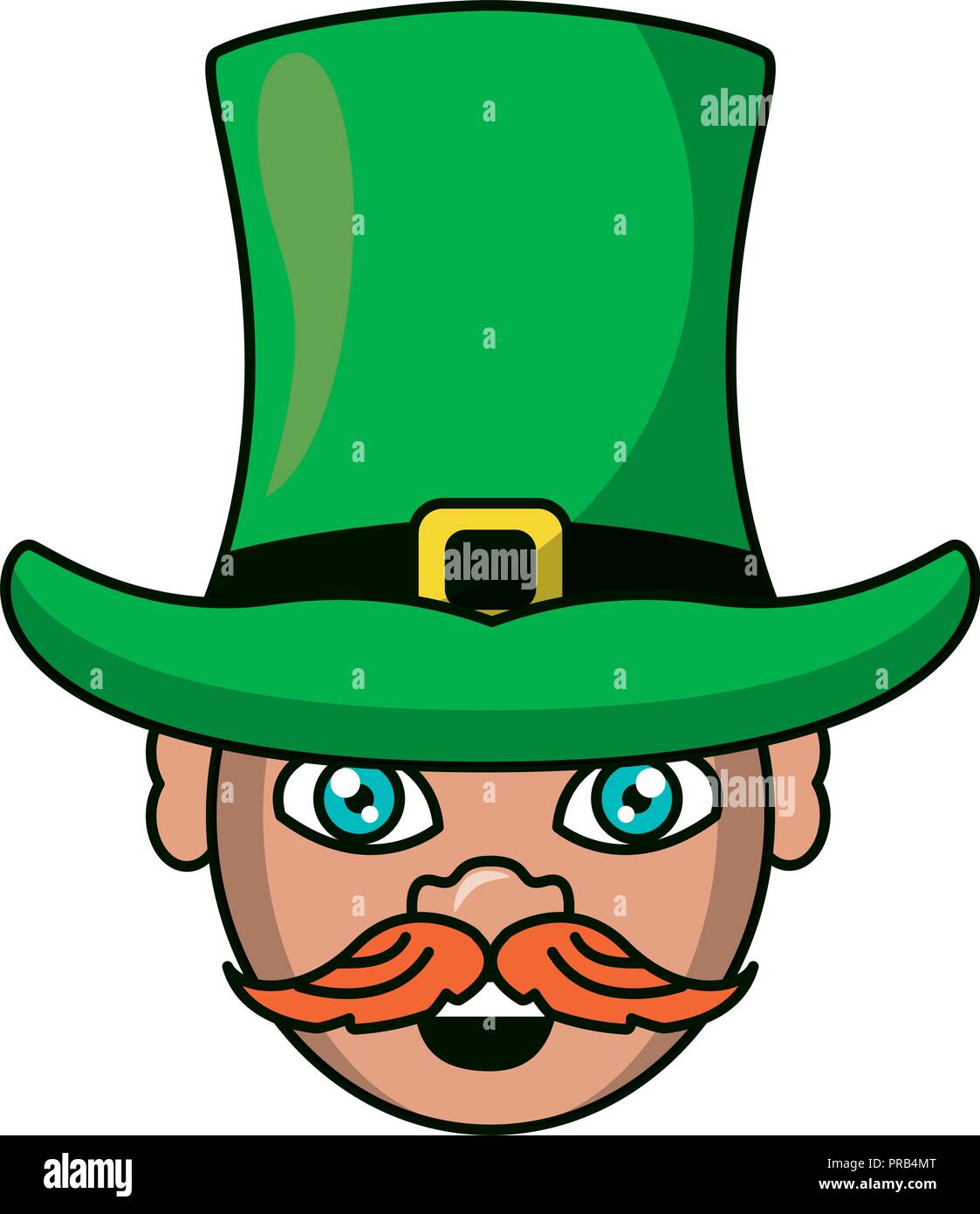 Irish elf face cartoon Stock Vector