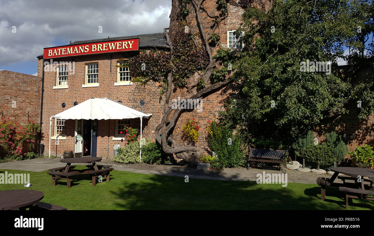 Founded in 1874, Batemans Brewery has gained a very high reputation for award winning craft beers. Stock Photo