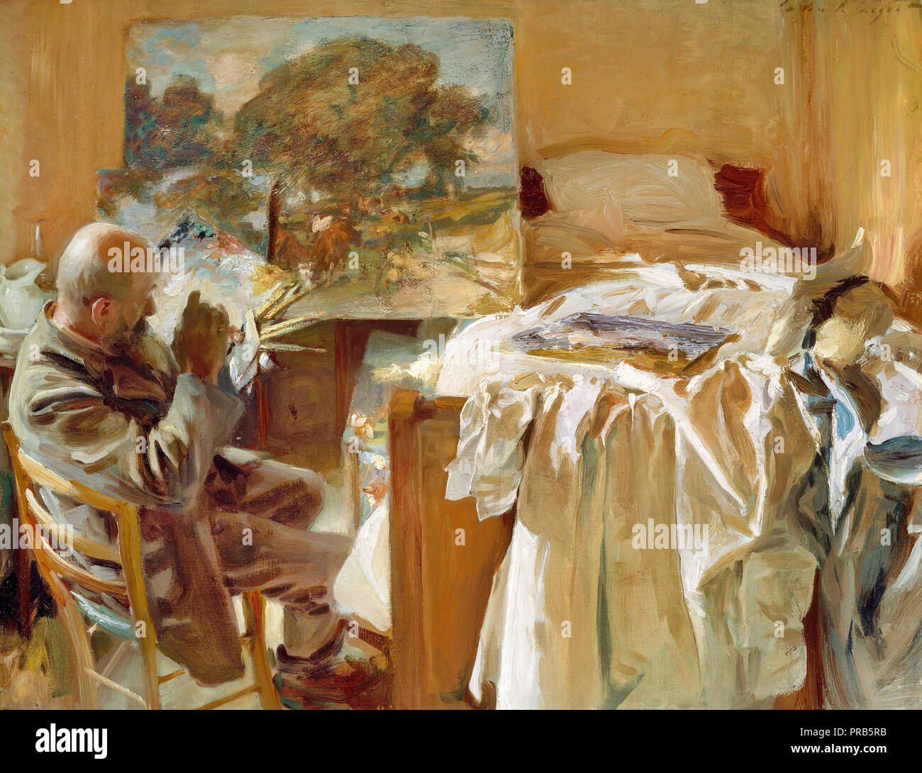 John Singer Sargent, An Artist in His Studio 1904 Oil on canvas, Museum of Fine Arts Boston, USA. Stock Photo