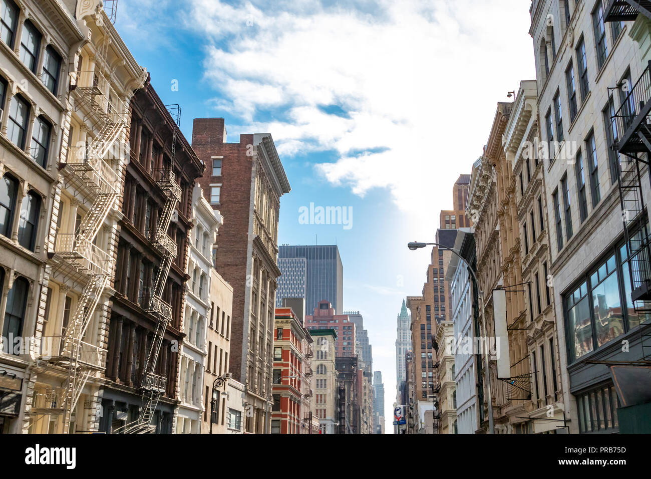 Historic buildings along Broadway in SoHo Manhattan, New York City NYC ...