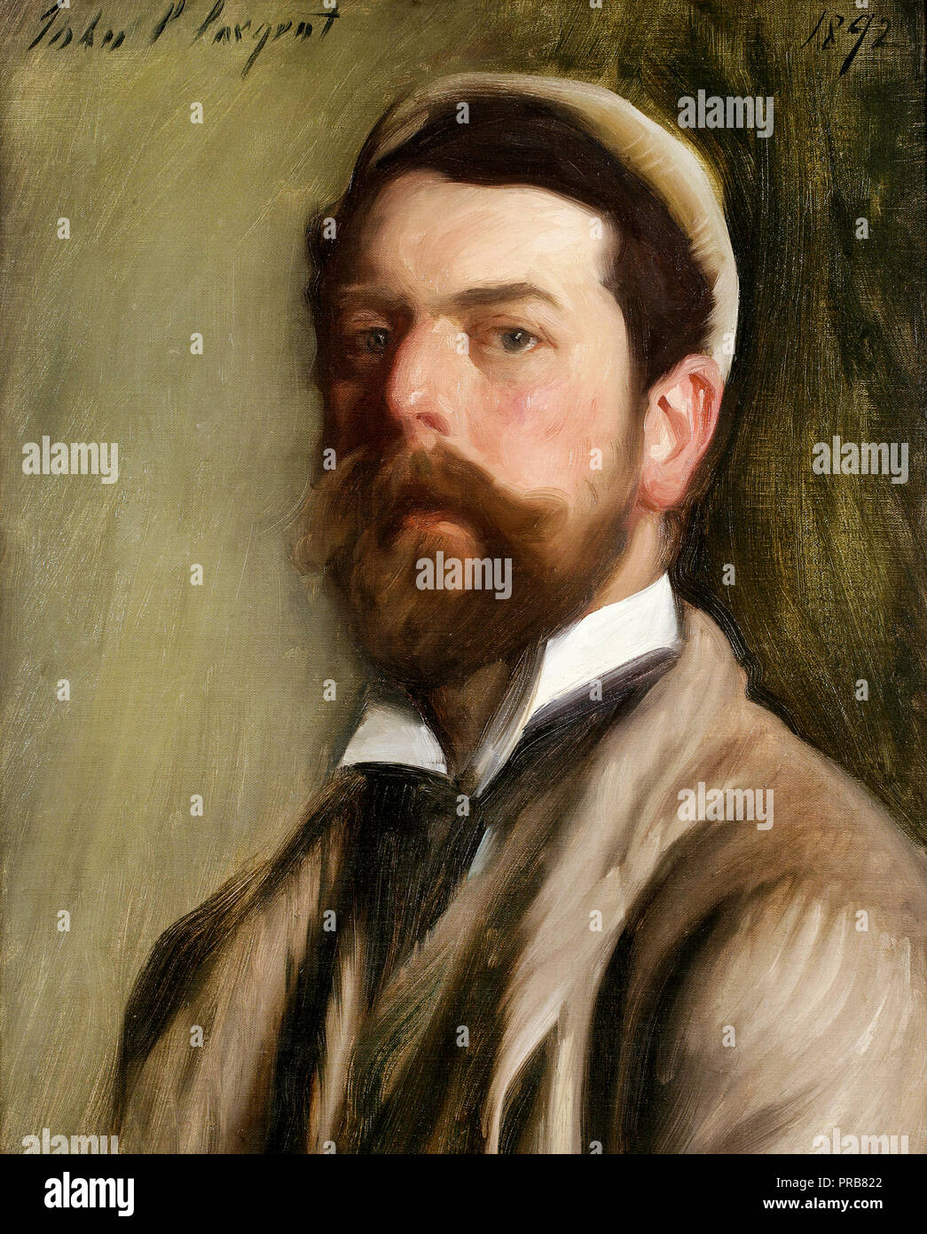 John Singer Sargent, Self-portrait 1892 Oil on canvas, National Academy Museum and School, New York, USA. Stock Photo