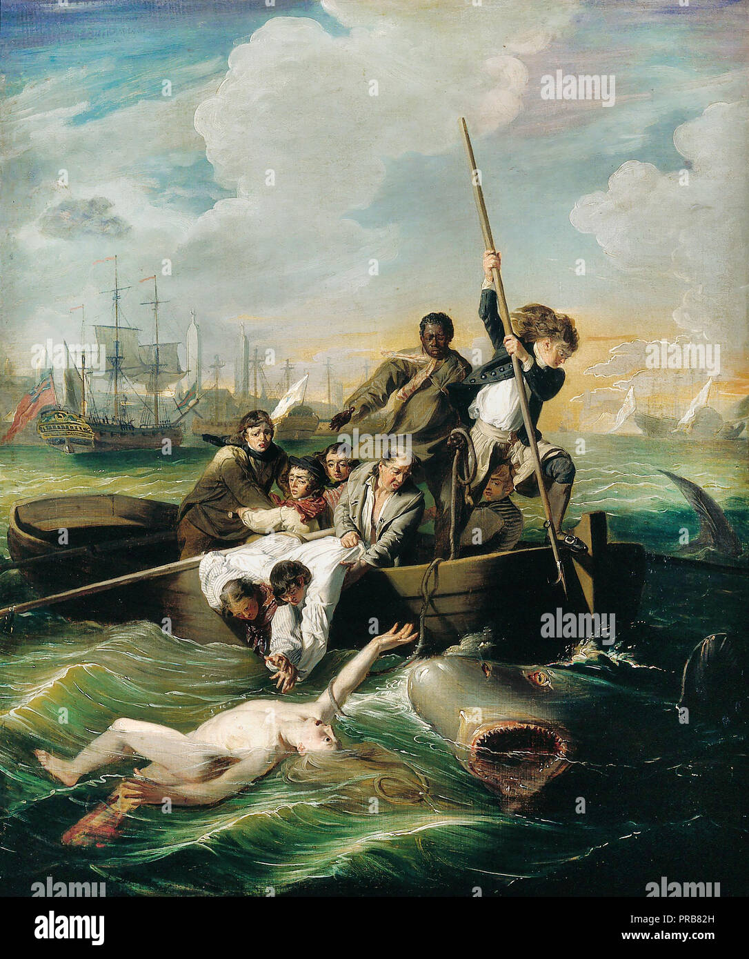 John Singleton Copley, Watson and the Shark 1782 Oil on canvas, Detroit Institute of Arts, USA. Stock Photo