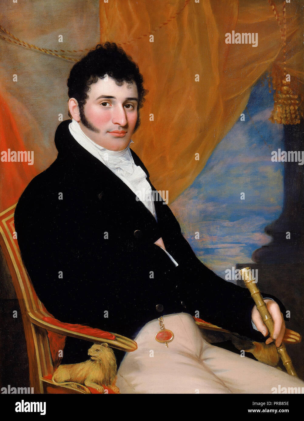 John Wesley Jarvis, Portrait of Solomon Isaacs, Circa 1813, Oil on canvas, The Jewish Museum, New York City, USA. Stock Photo
