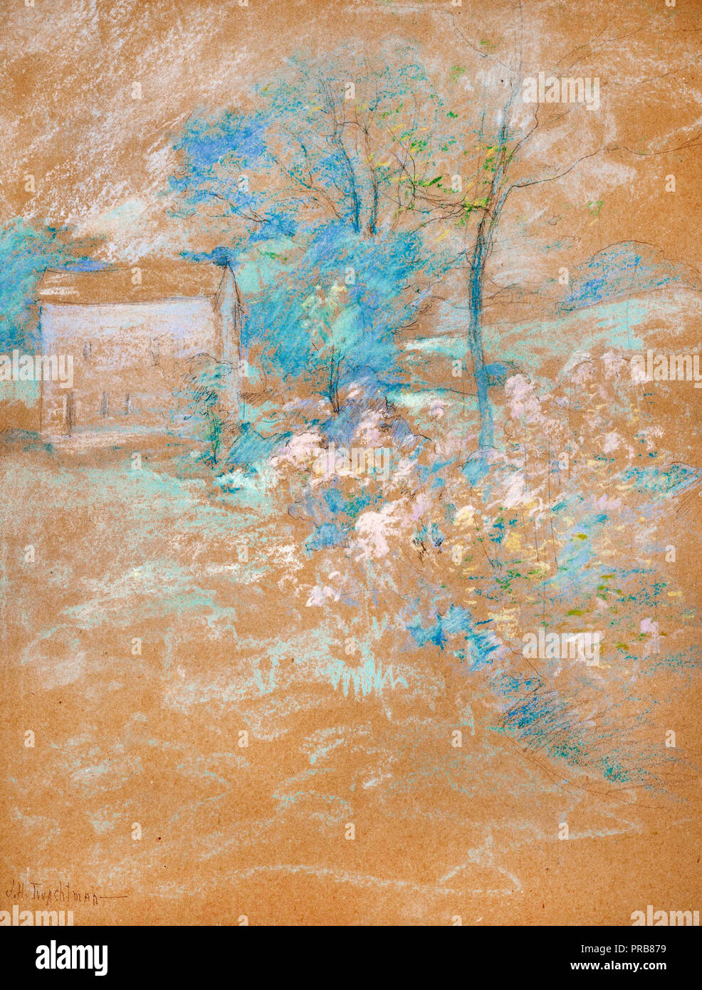 John Henry Twachtman, Spring, Undated, Pastel on paper, The Phillips Collection, Washington, D.C., USA. Stock Photo