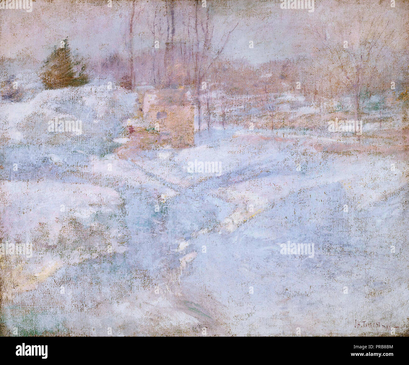John Henry Twachtman, Winter, Undated, Oil on canvas, The Phillips Collection, Washington, D.C., USA. Stock Photo