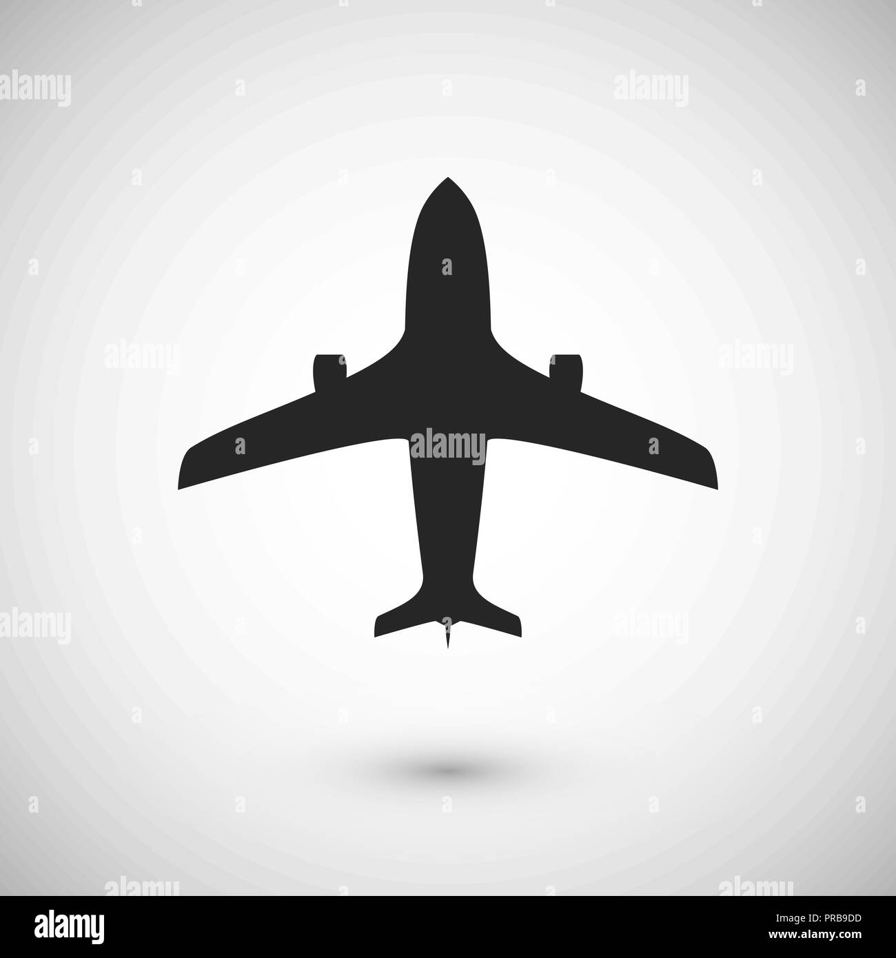 Plane icon. Jet silhouette template. Isolated vector illustration Stock Vector