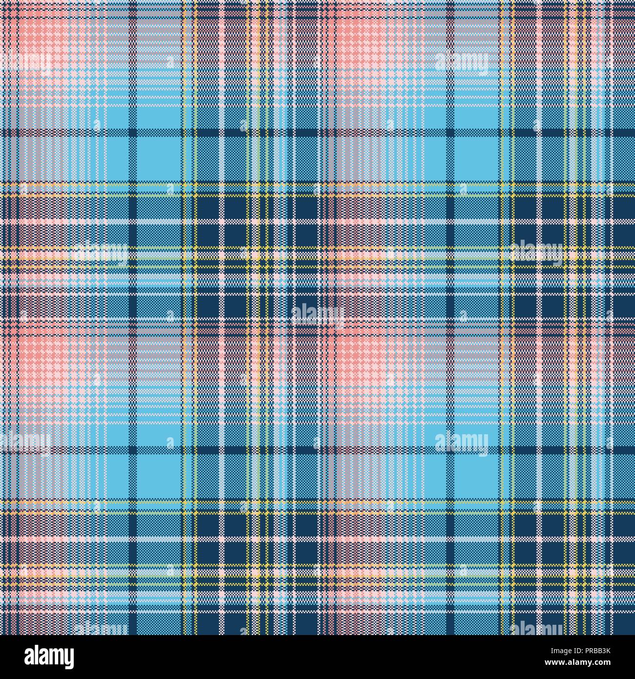 Pixel seamless pattern check fabric texture. Vector illustration Stock ...
