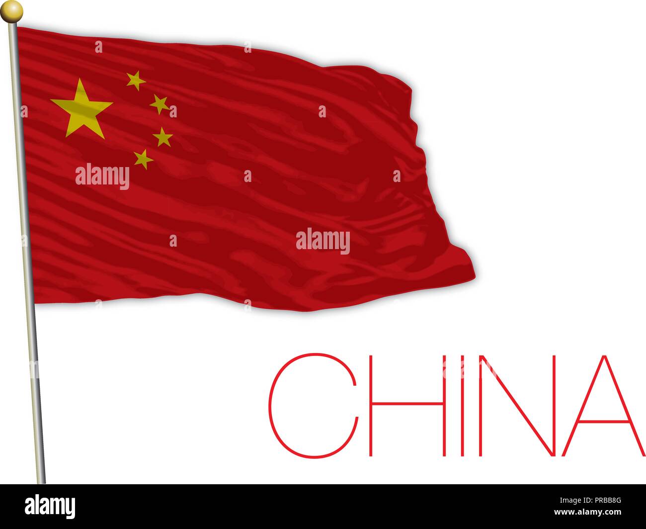 China flag, vector illustration Stock Vector