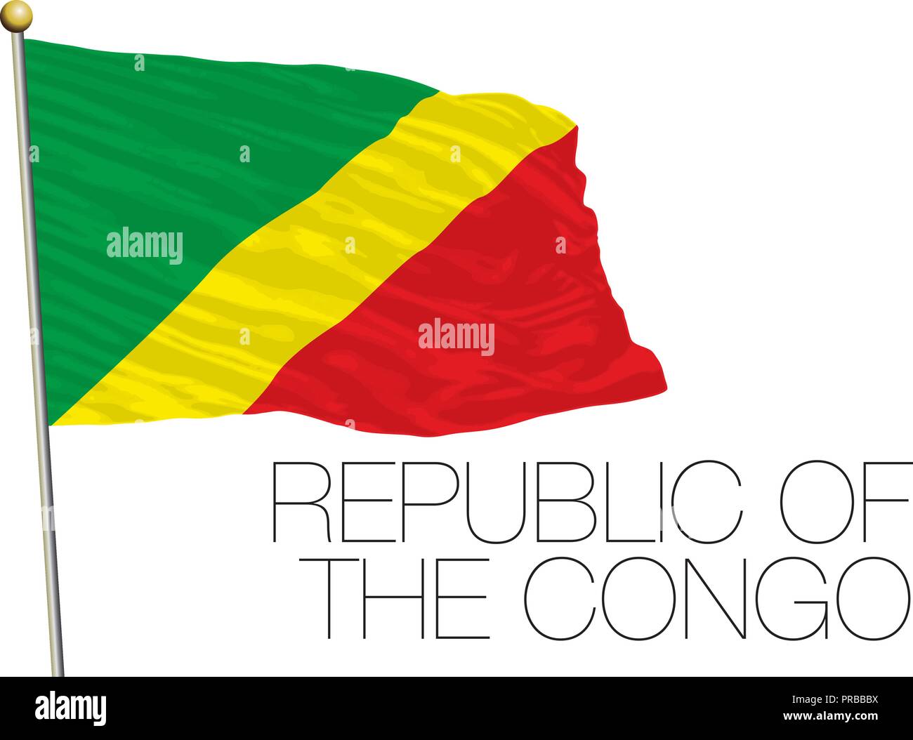 Republic of Congo flag, vector illustration Stock Vector