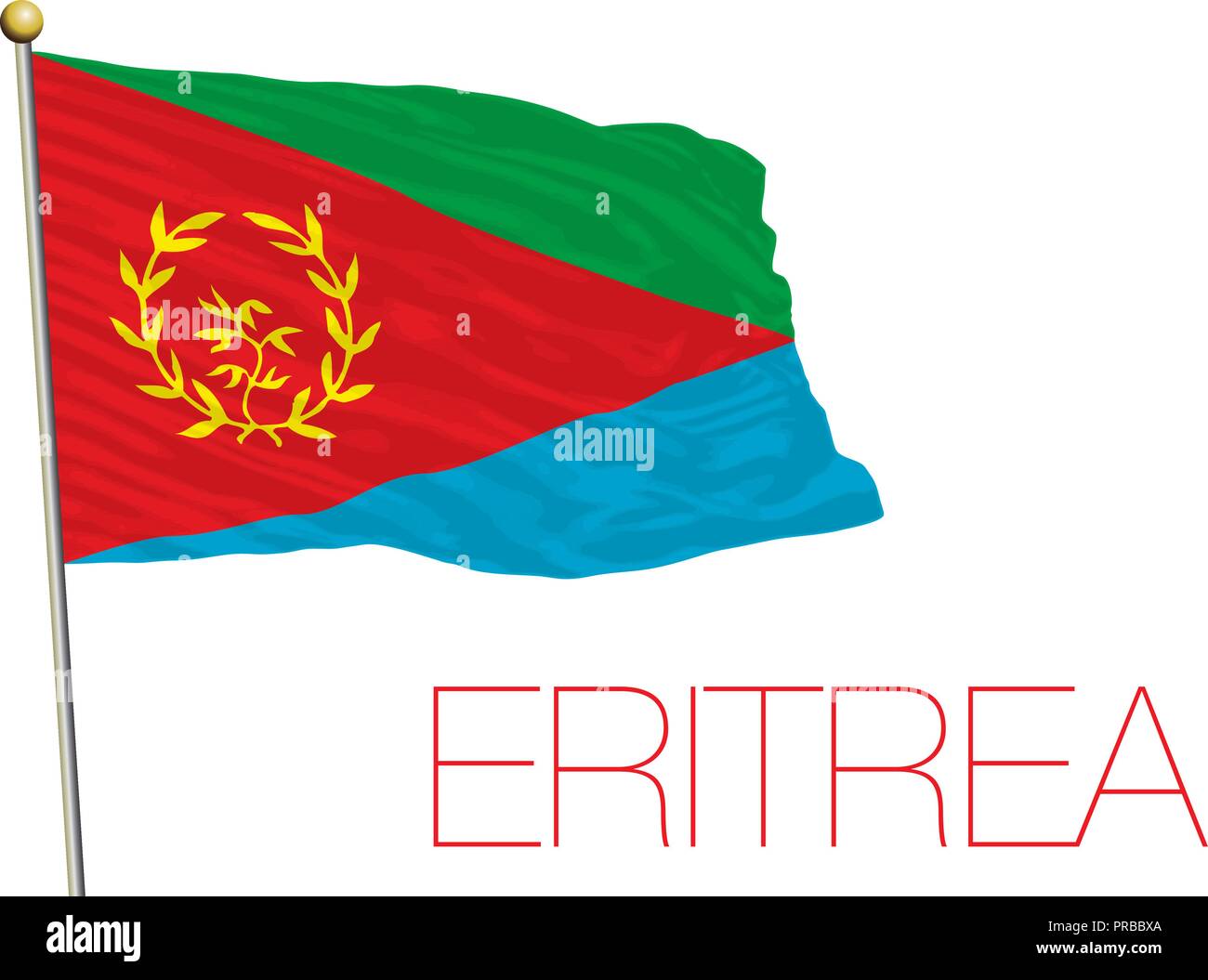 Eritrea flag, vector illustration Stock Vector