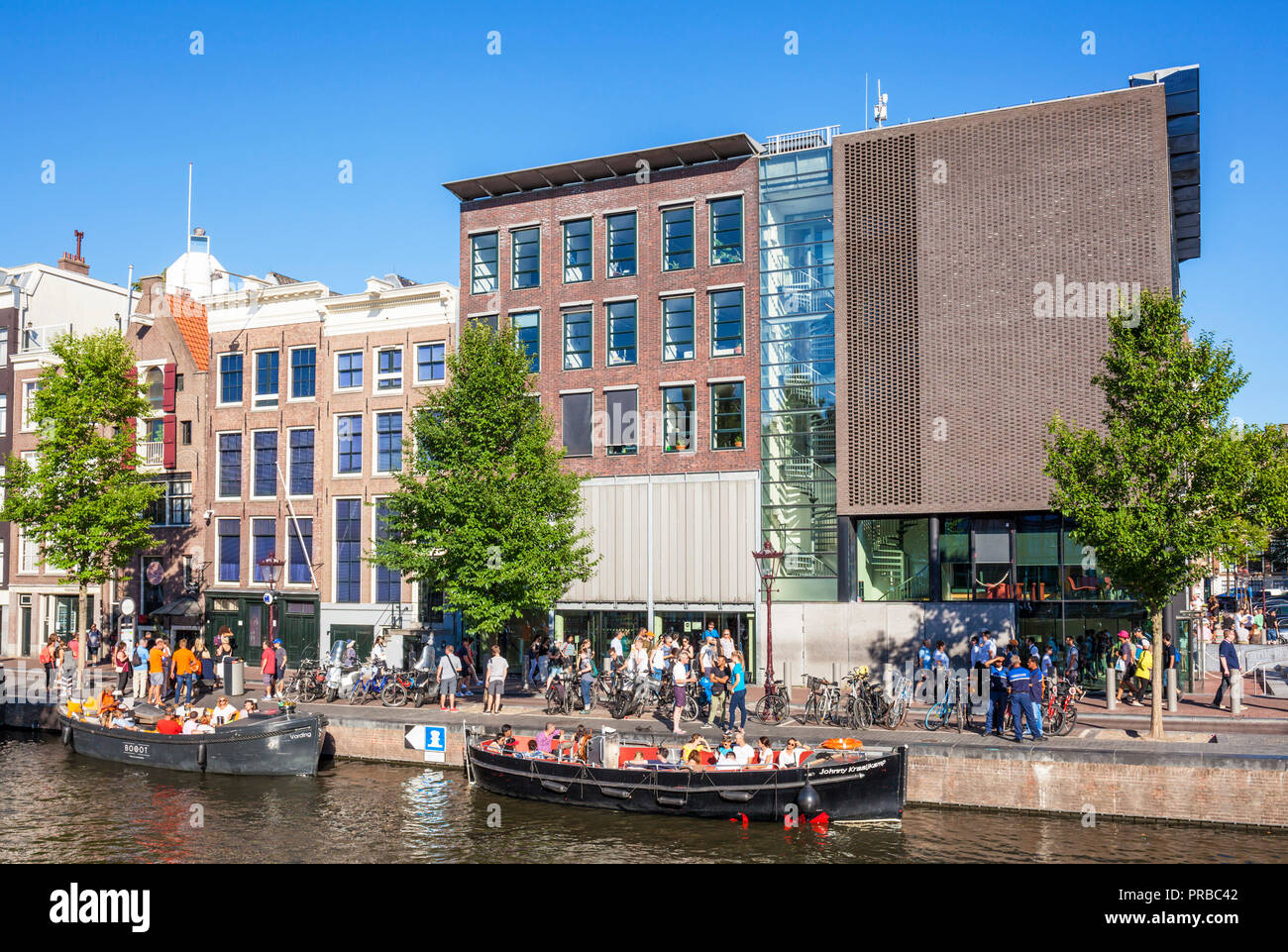 Amsterdam Anne Frank House Amsterdam Prinsengracht  Holland the Netherlands Stock Photo