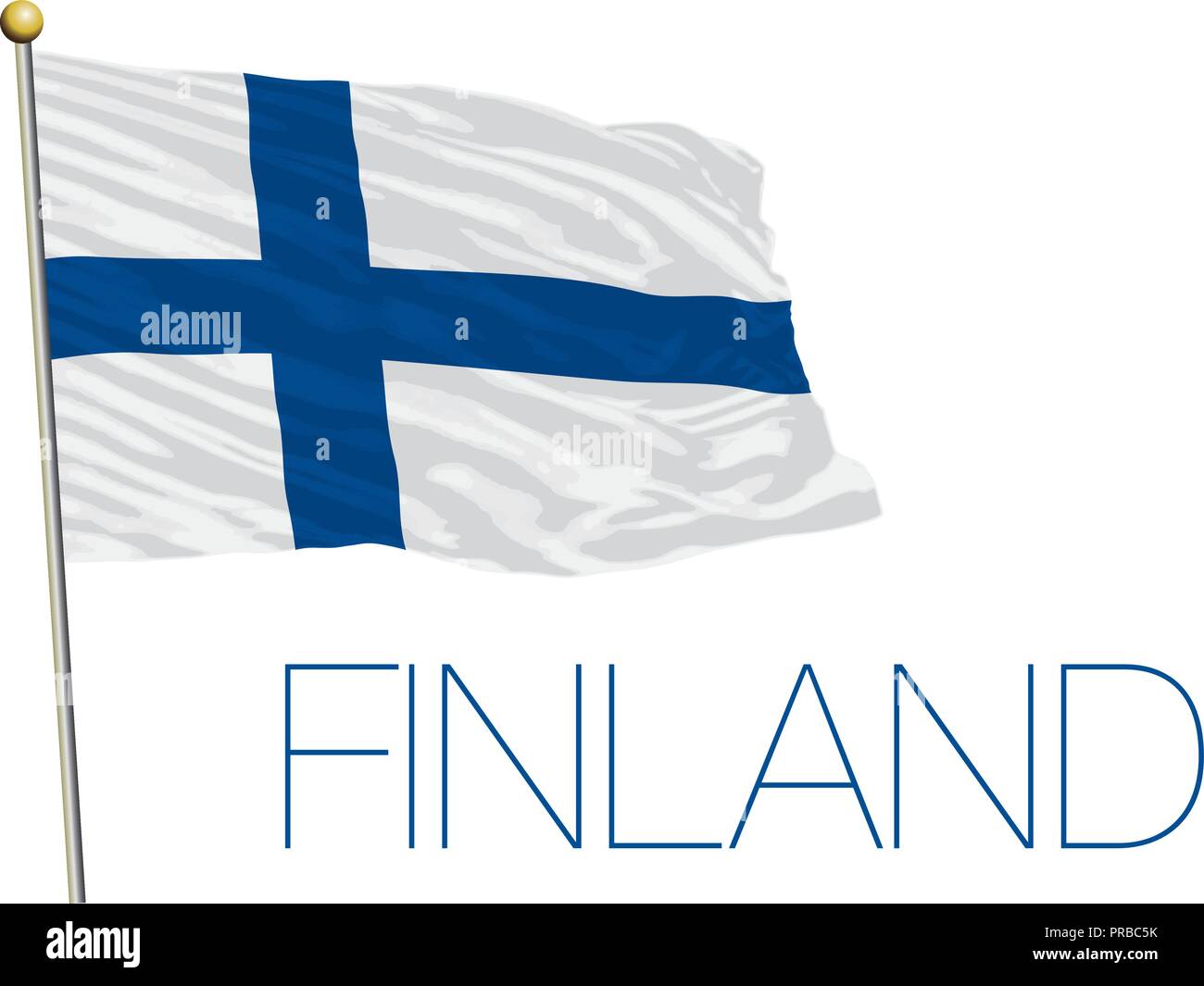 Finland flag, vector illustration Stock Vector