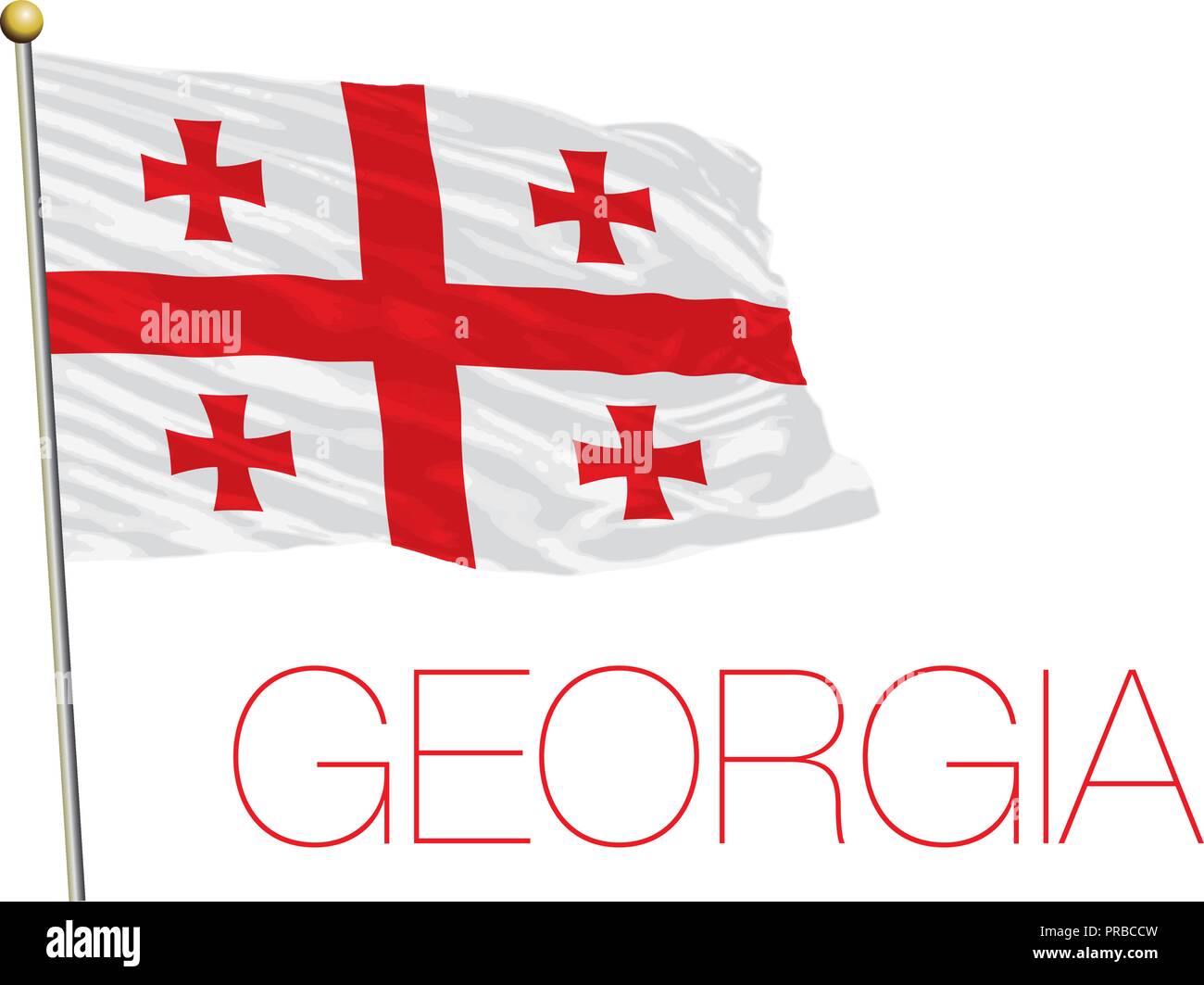 Georgia flag, vector illustration Stock Vector
