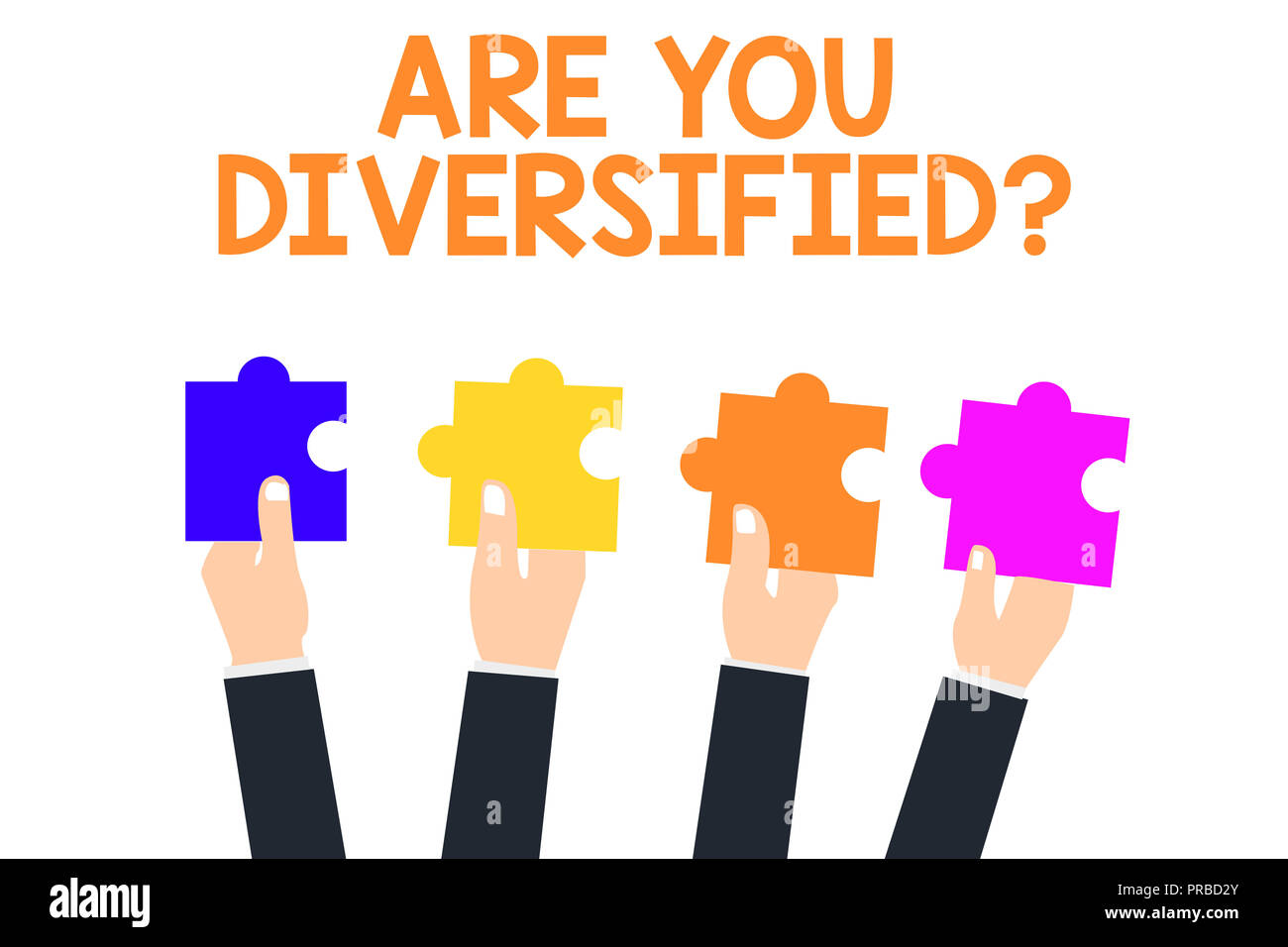 Handwriting text Are You Diversified question. Concept meaning someone who is Different Mixed Multi Faceted. Stock Photo