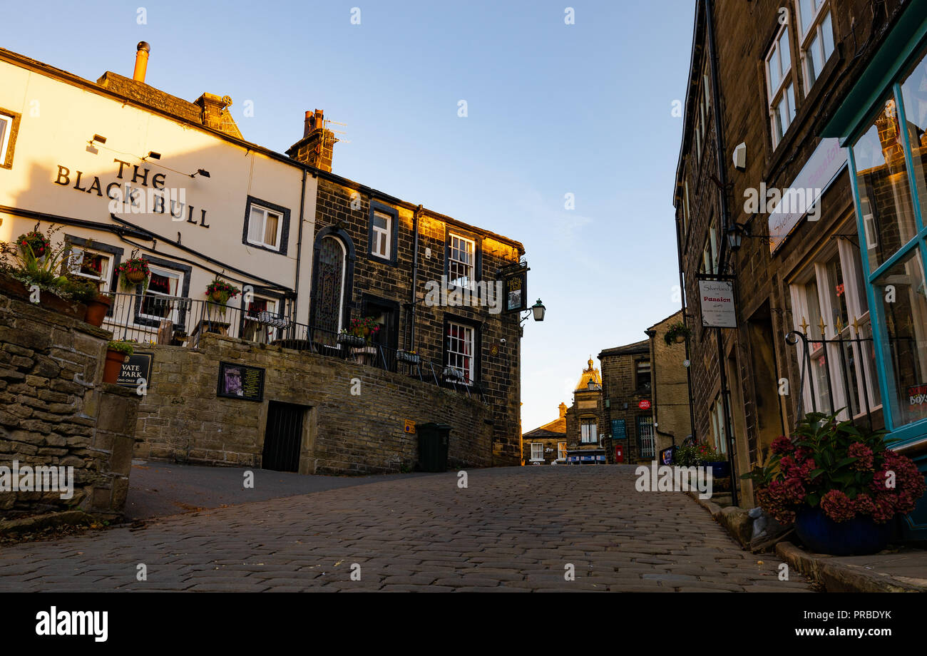 Early Autumn morning in the famous village of Haworth in West Yorkshire