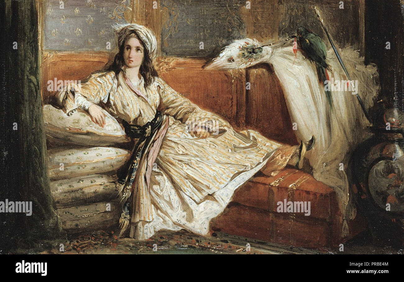 Colin Alexandre Marie - a Reclining Turkish Beauty Stock Photo - Alamy
