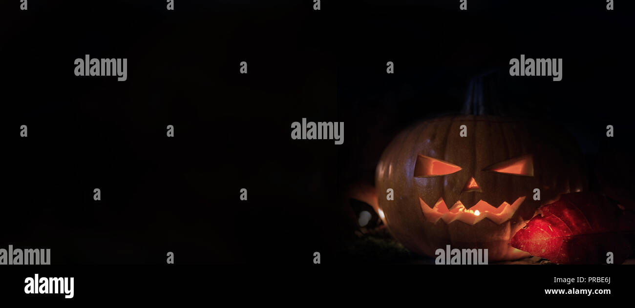 Halloween dark black background. Spooky pumpkin fantasy scary texture ...