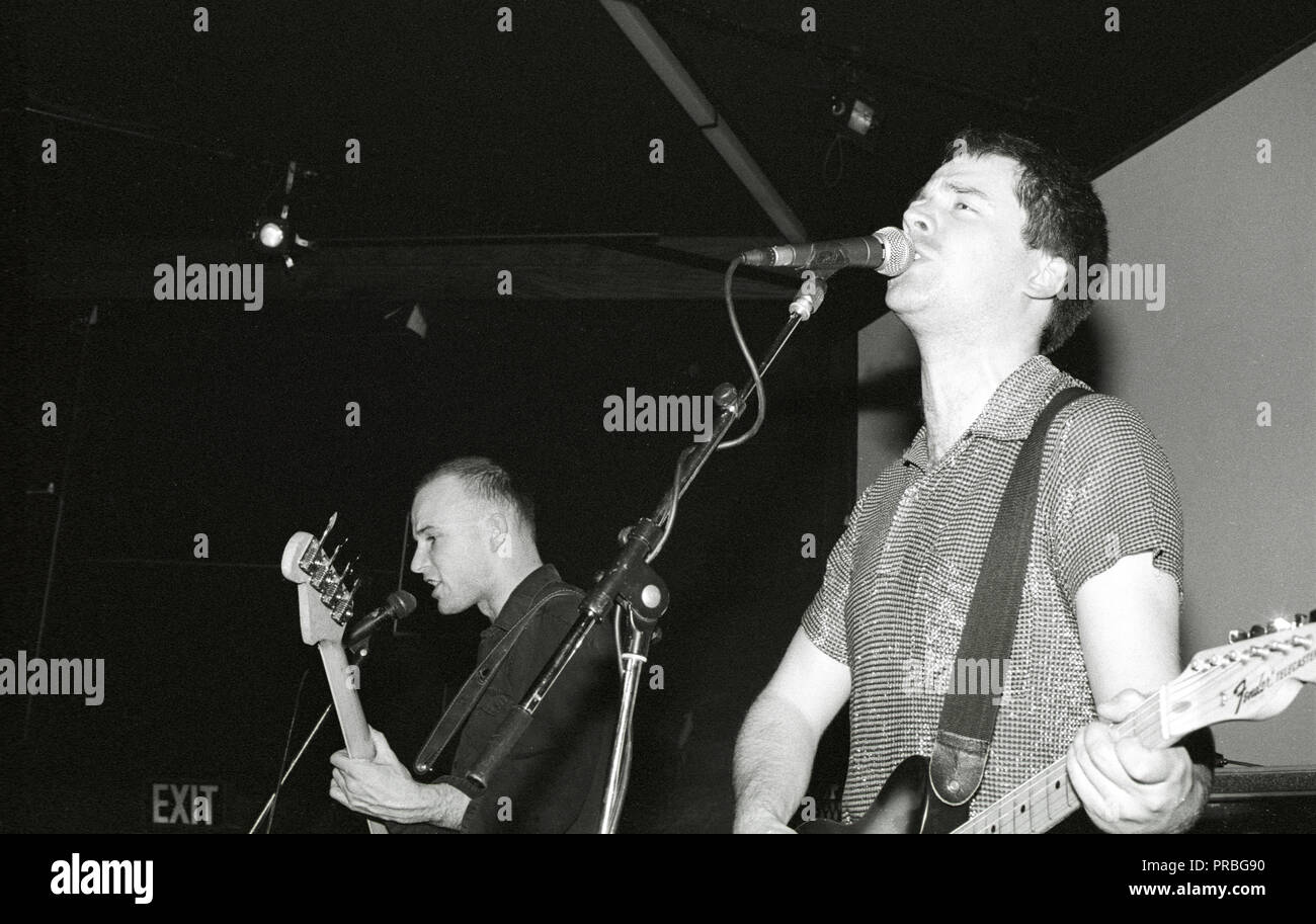 Martin Phillips and The Chills performing at the Bowen West Theatre, Bedford 3rd March 1990. Stock Photo