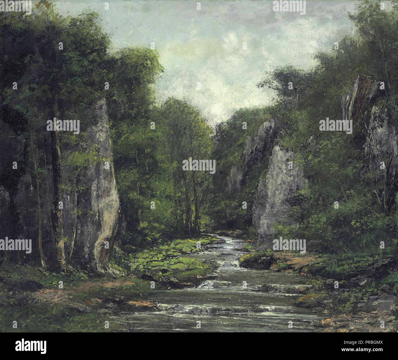 Courbet Gustave Le Ruisseau De PlaisirFontaine Stock Photo Alamy