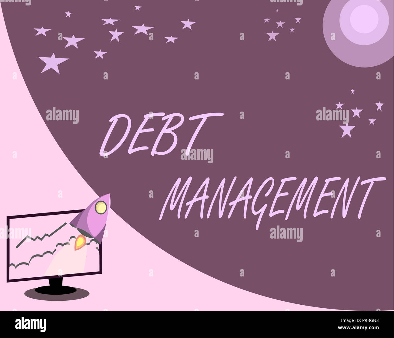Handwriting text Debt Management. Concept meaning The formal agreement