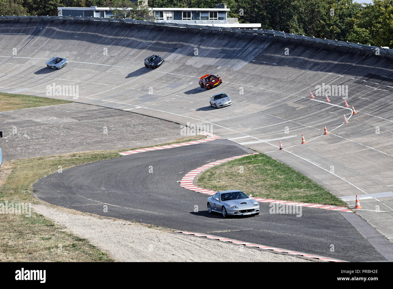 Linas-Montlhéry, France. 29th Sep, 2018. The fourth edition of the Grandes Heures Automobiles  on the mythical Linas-Montlhéry circuit. Stock Photo