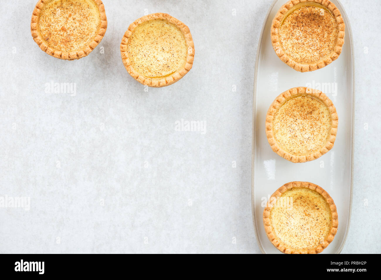 Free range Egg Custard Tart, traditional English, Portuguese, Chinese