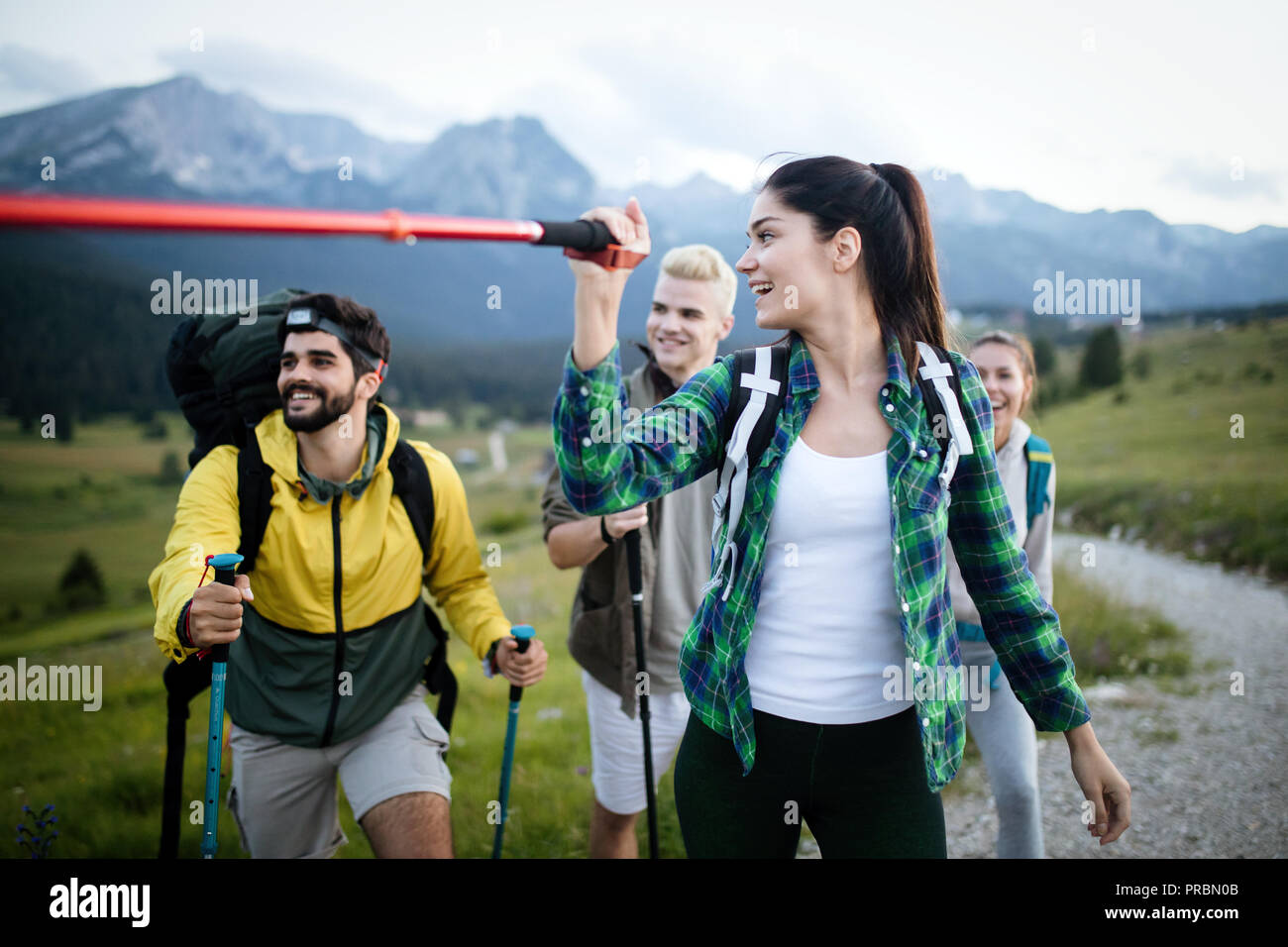 Group mountain top hi-res stock photography and images - Alamy
