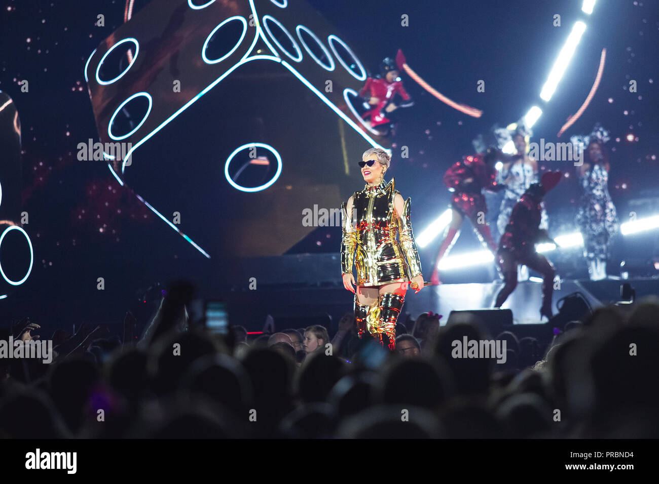 Denmark, Copenhagen - June 8, 2018. The American singer and songwriter Katy  Perry performs a live concert as part of the Witness: The Tour in Royal  Arena in Copenhagen. (Photo credit: Gonzales