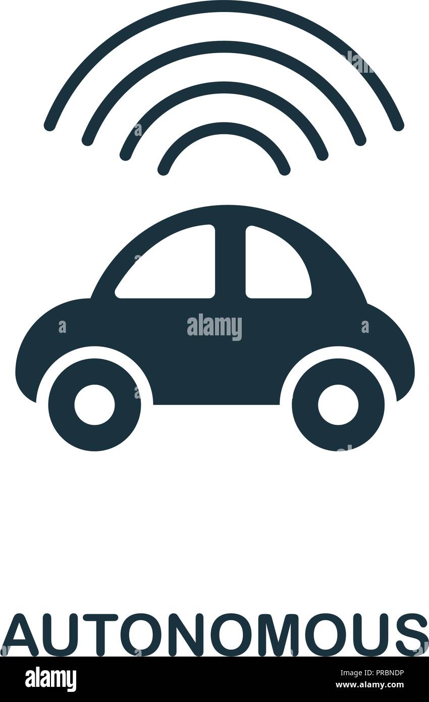 Autonomous icon. Simple style design from industry 4.0 collection. UX ...